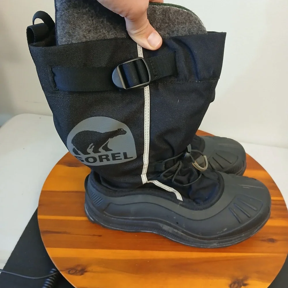 Sorel Alpha Pac Mens 8 Black Waterproof Insulated Boots NM1485-010